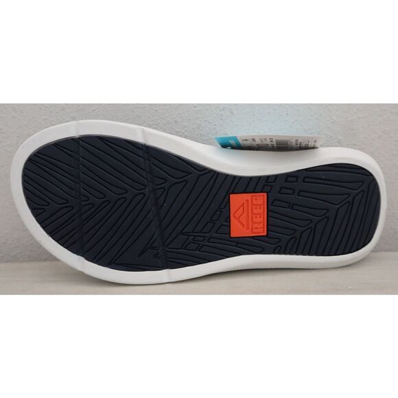 Reef CJ6599 Men's Sz 10 Navy/White/Orange Santa Ana Flip-Flop Thong Sandals - Picture 8 of 12